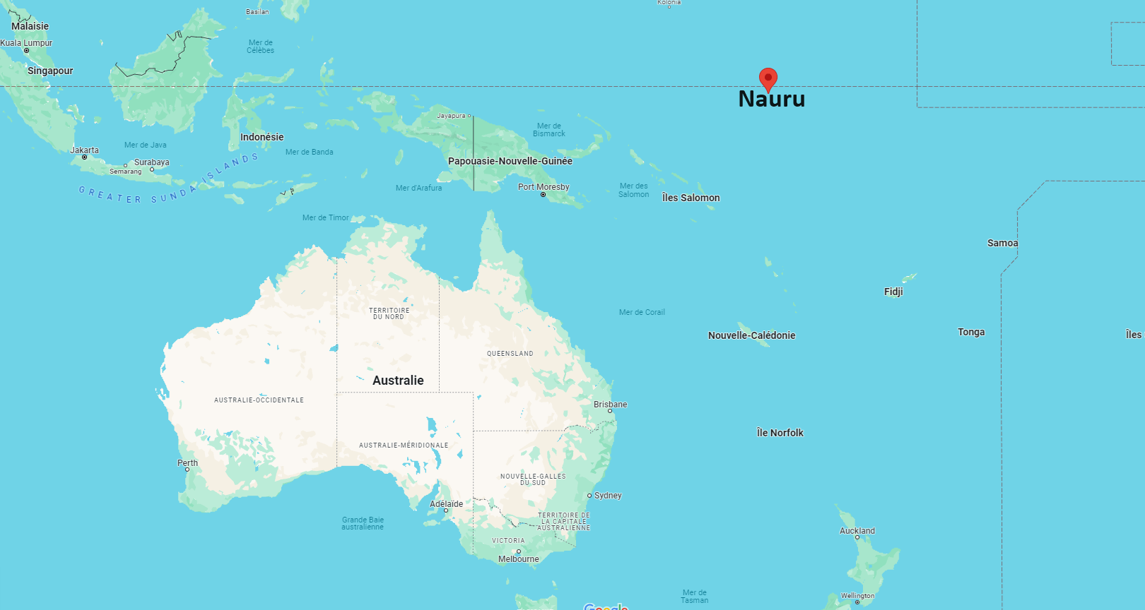 Sur quel continent se trouve Nauru