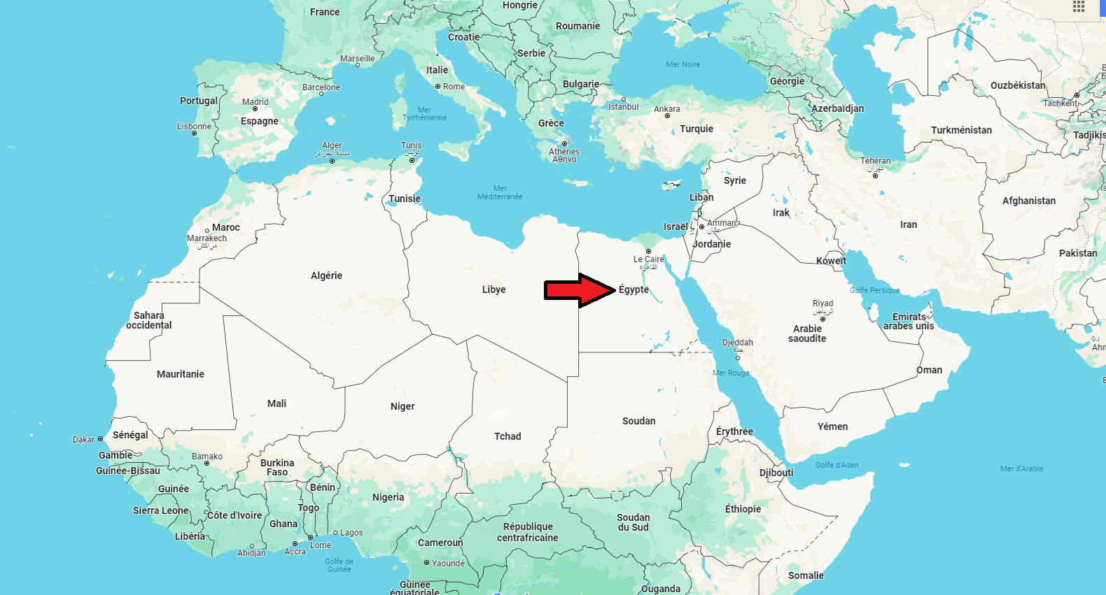 Sur quel continent se trouve lÉgypte