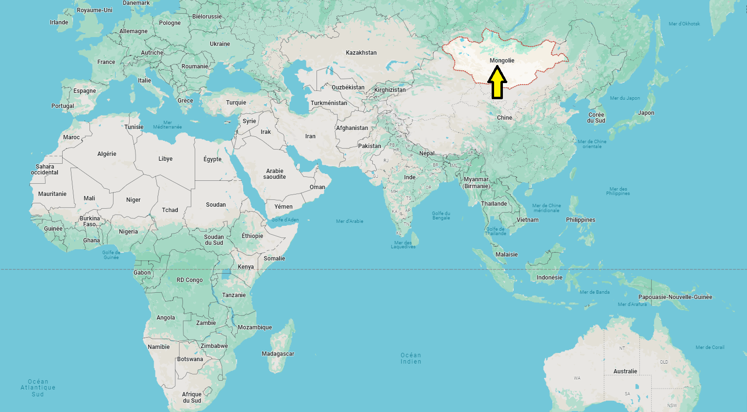 Sur quel continent se trouve la Mongolie