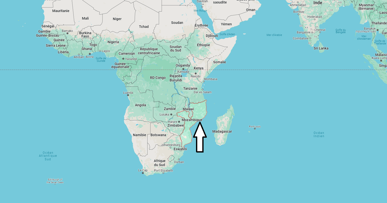 Sur quel continent se trouve le Mozambique