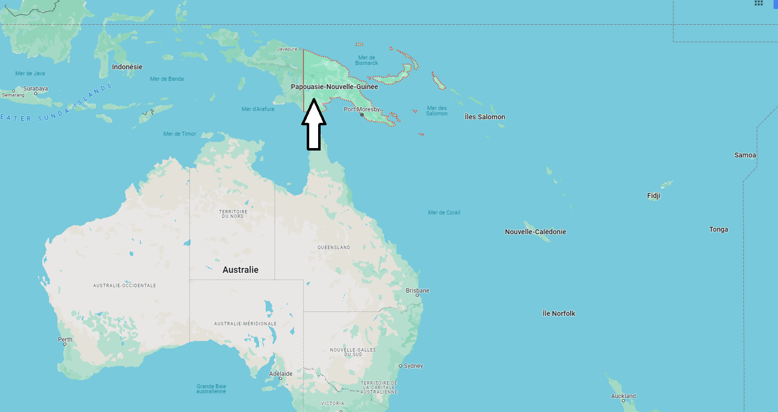 Où se situe la Papouasie-Nouvelle-Guinée
