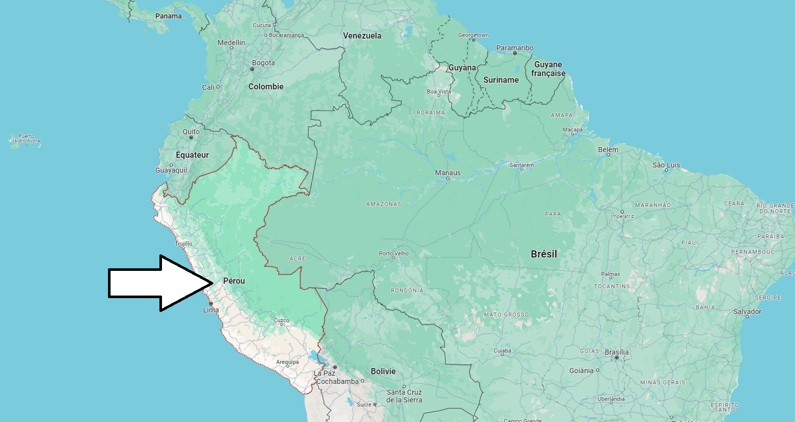 Où se trouve le Pérou sur la carte du monde