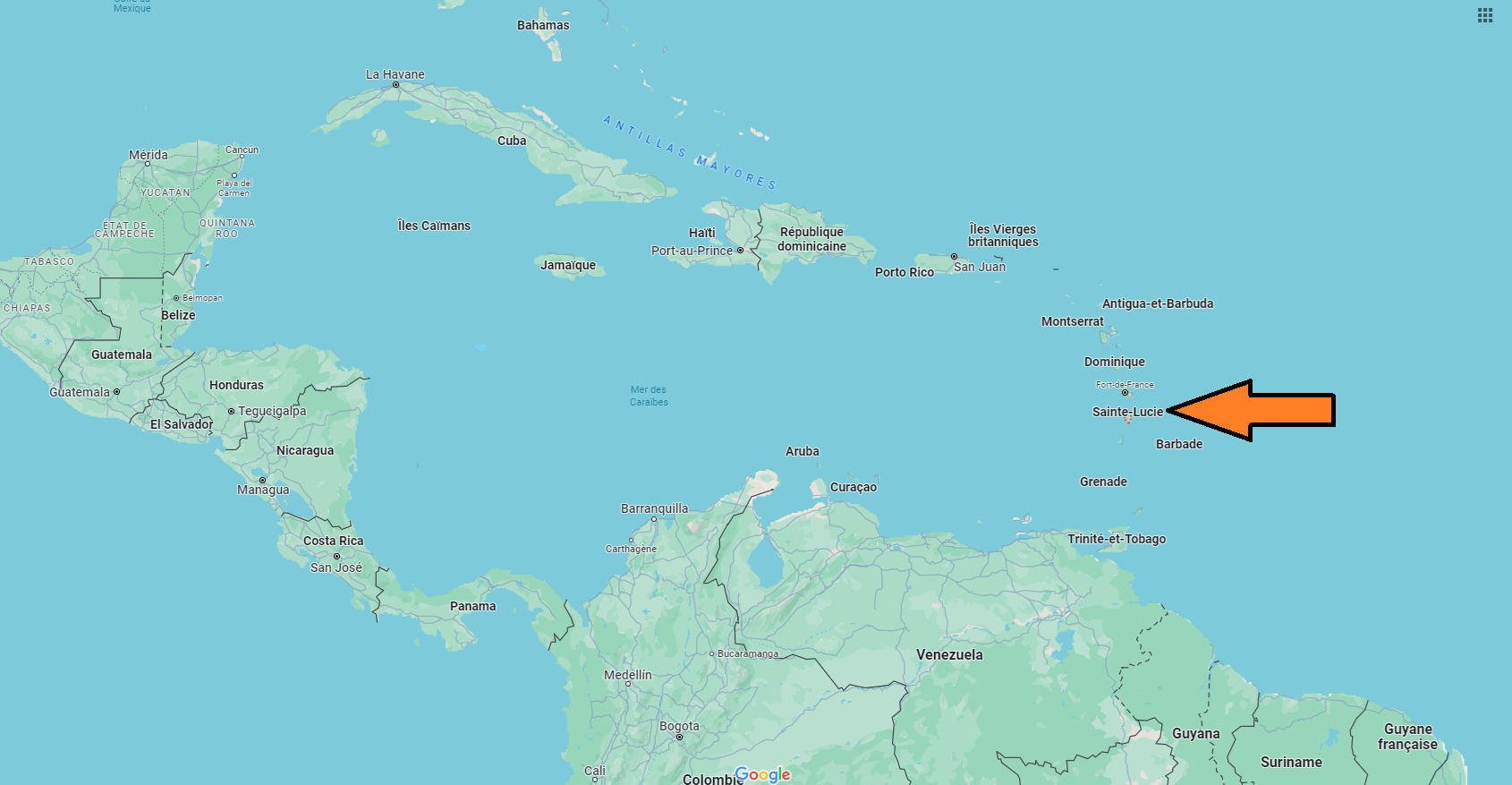 Sur quel continent se trouve Sainte-Lucie