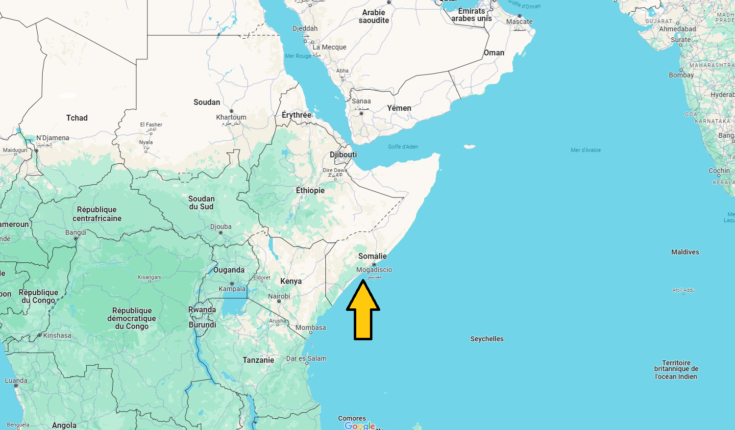 Sur quel continent se trouve la Somalie