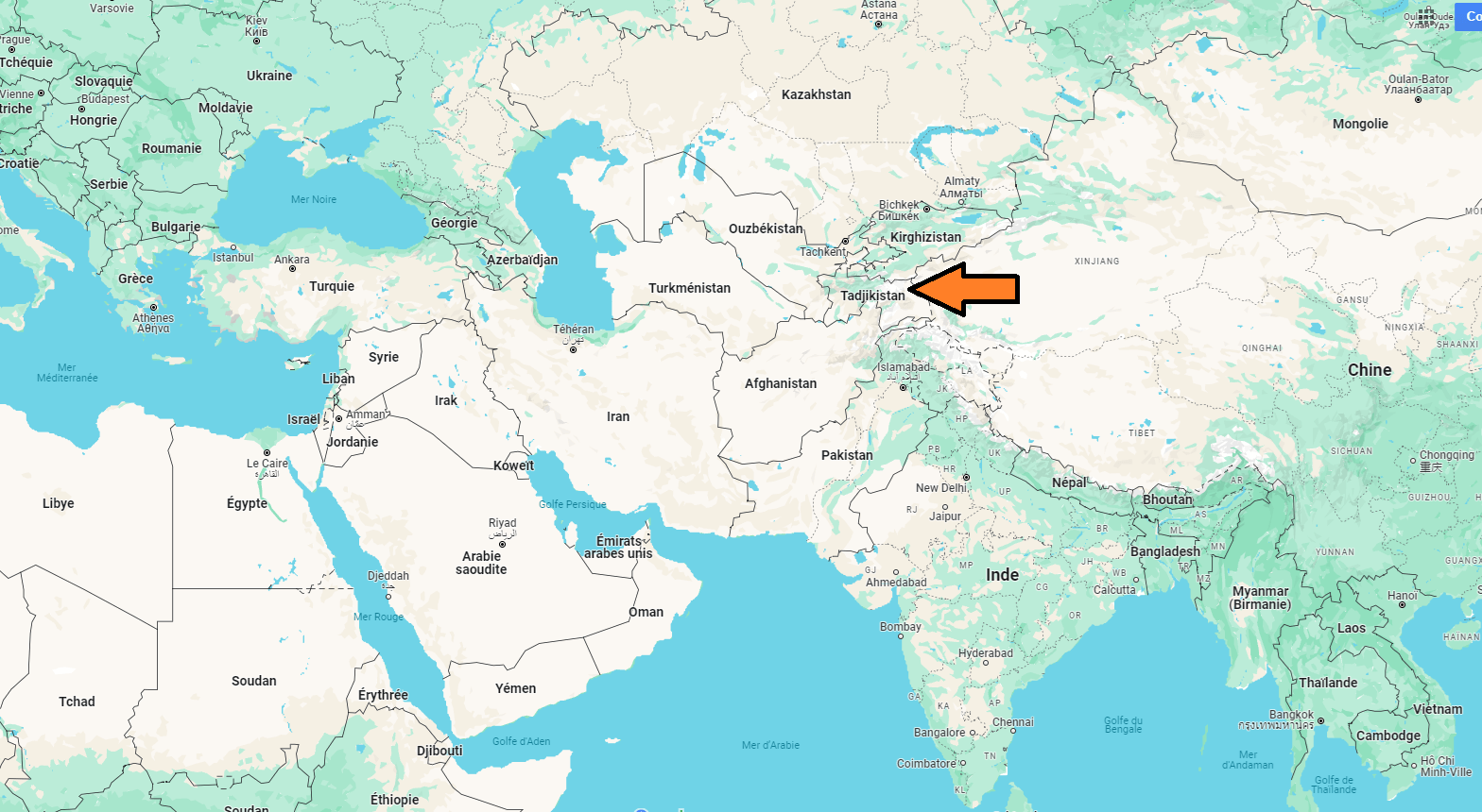 Dans quel continent se trouve le Tadjikistan