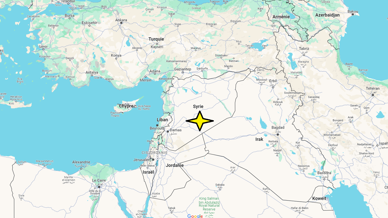 Où se situe la Syrie dans le monde