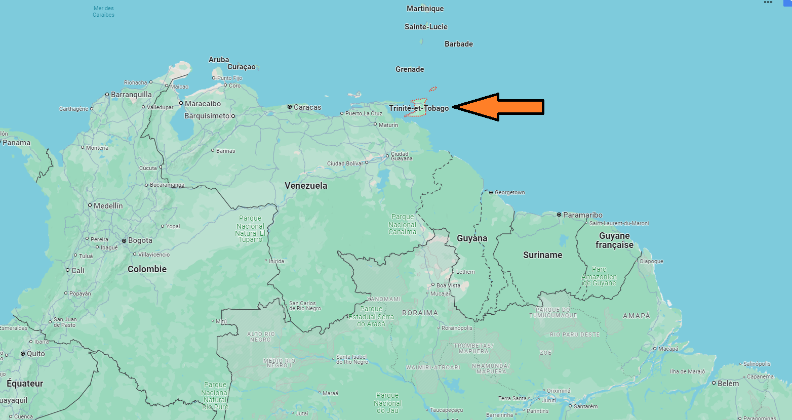 Où se trouve l'île de la Trinité-et-Tobago