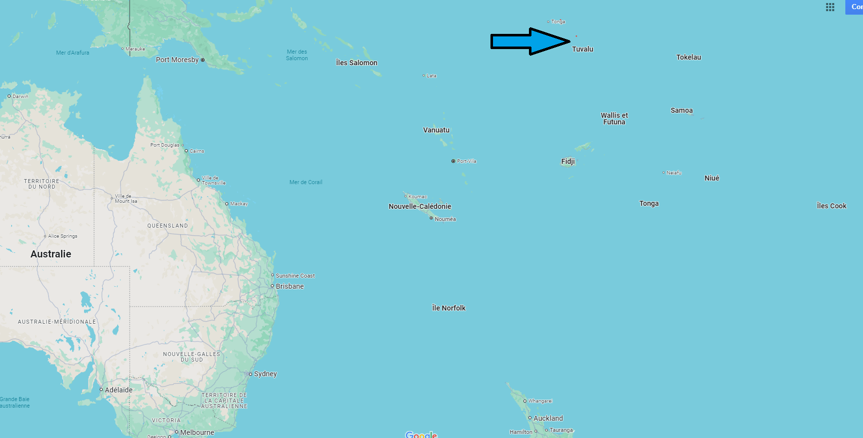 Sur quel continent se trouve Tuvalu