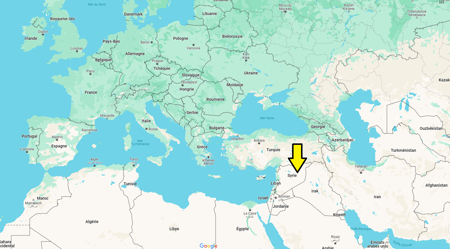 Sur quel continent se trouve la Syrie