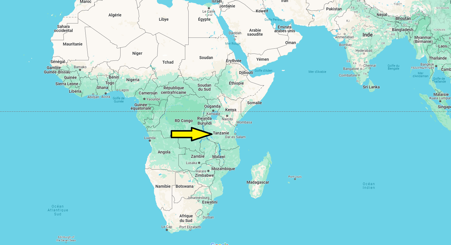 Sur quel continent se trouve la Tanzani