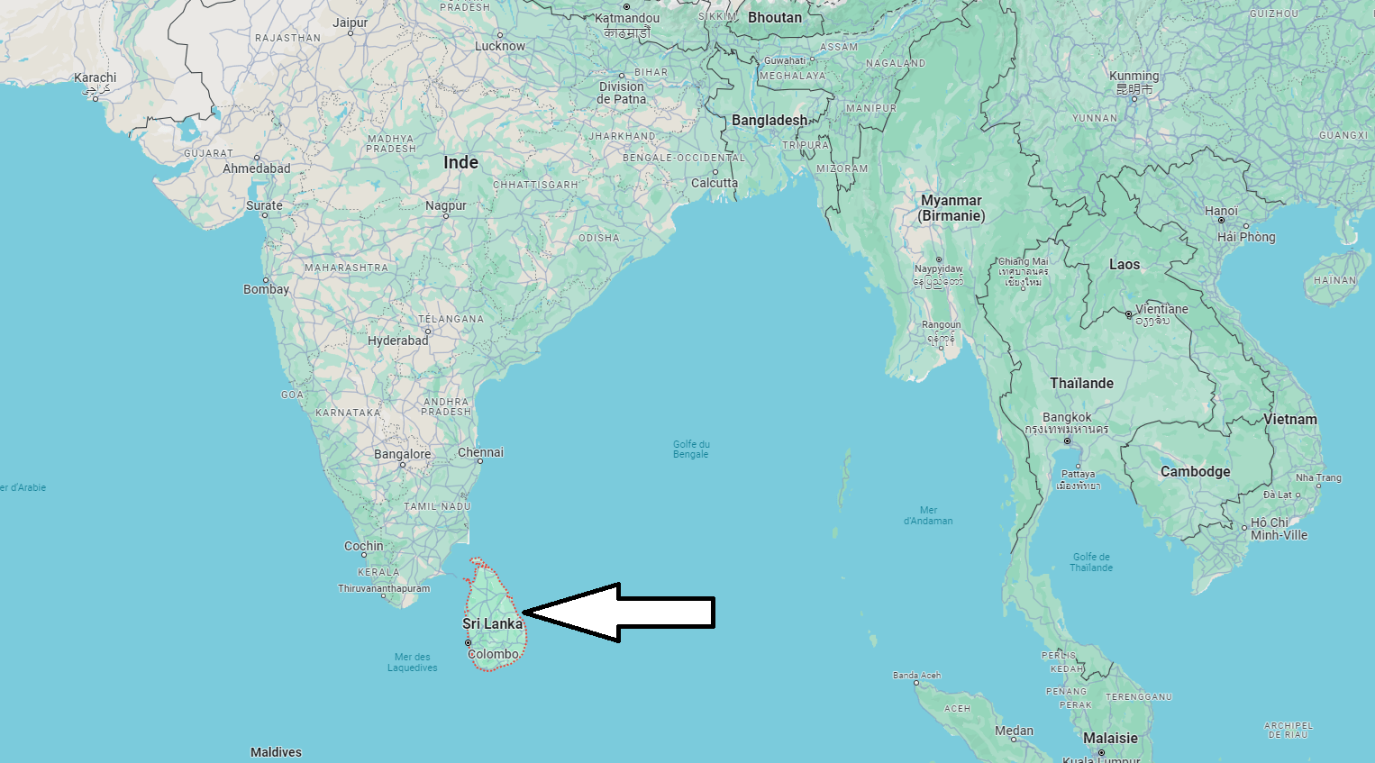 Sur quel continent se trouve le Sri Lanka