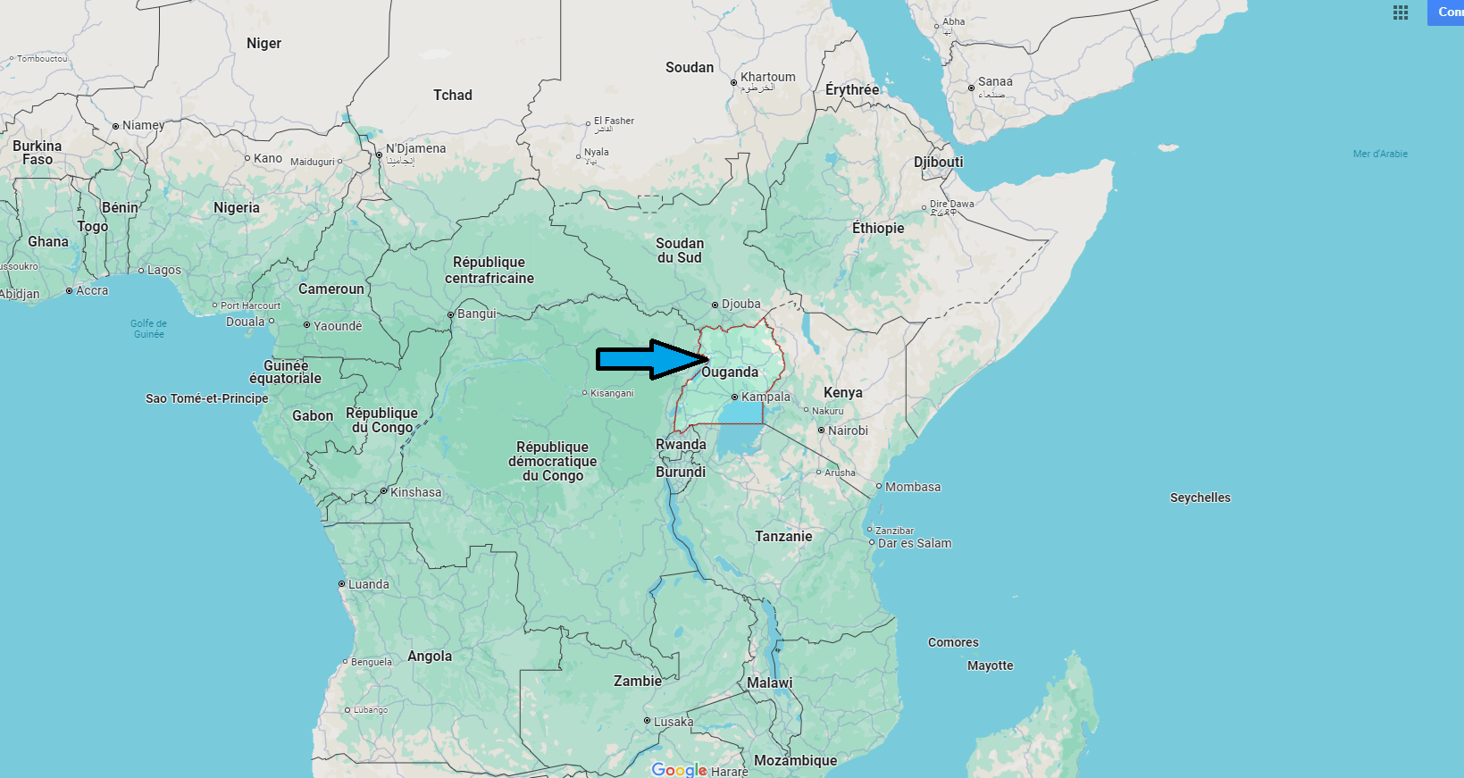 Sur quel continent se trouve l'Ouganda