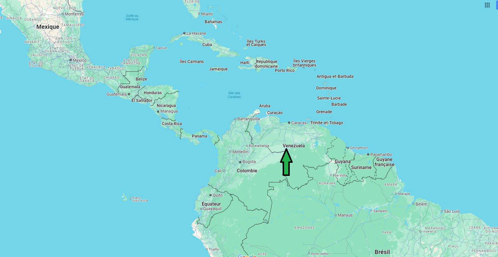 Sur quel continent se trouve le Venezuela