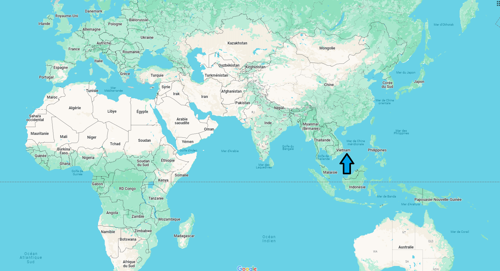 Sur quel continent se trouve le Vietnam