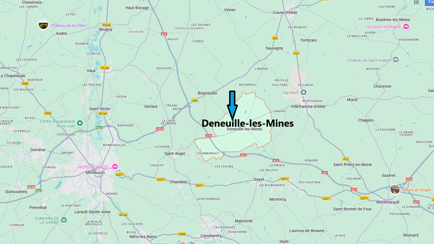 Où se situe Deneuille-les-Mines (03170)