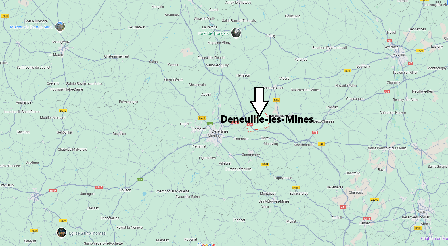 Où se trouve Deneuille-les-Mines