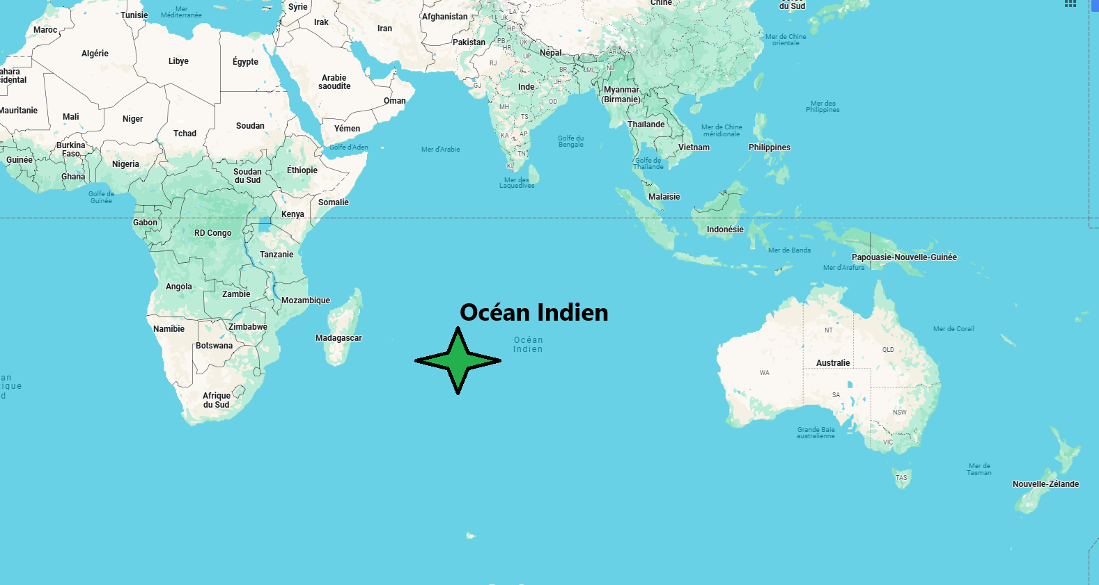 Où se situe l'Océan Indien