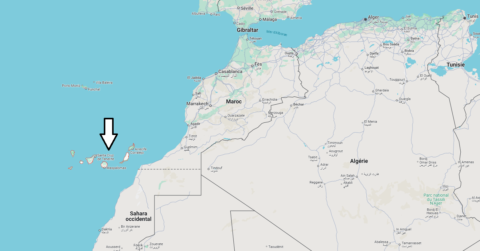 Où se situent les îles Canaries