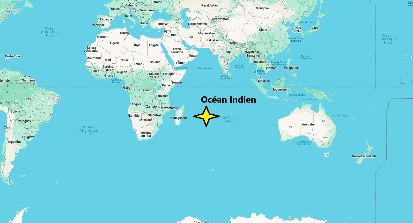 Où se trouve l'Océan Indien