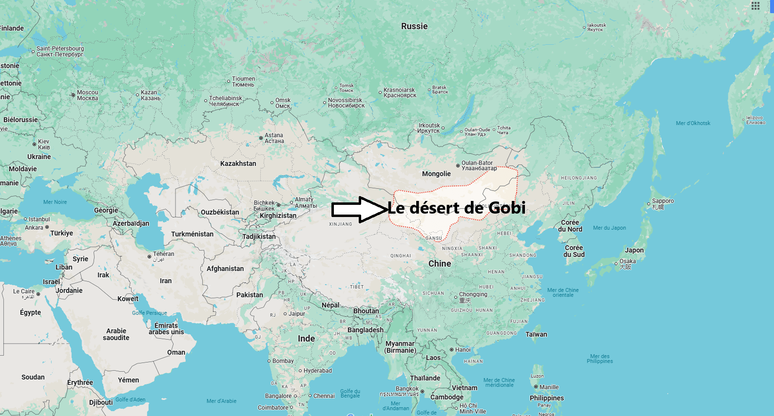 Où se trouve le désert de Gobi