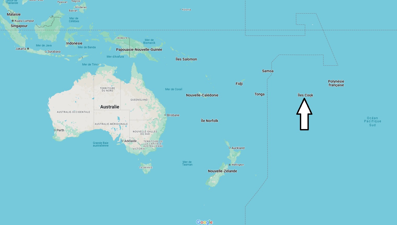 Où se trouvent les Îles Cook